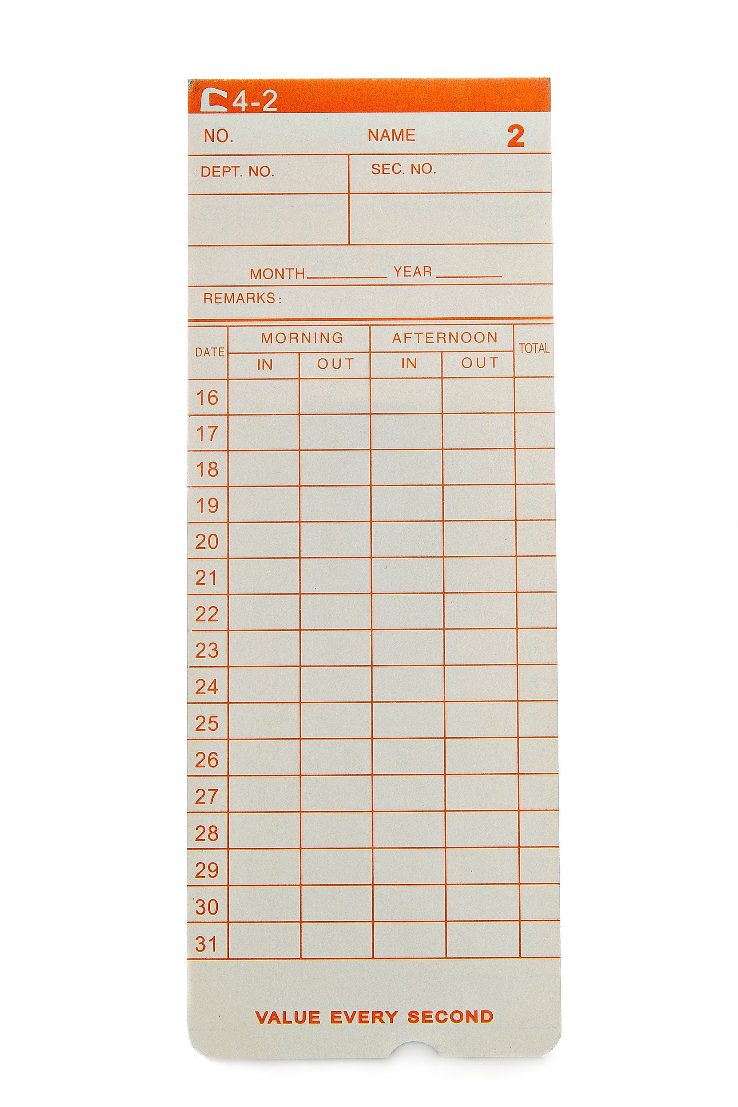 Cards for AC003 Clocking Machine
